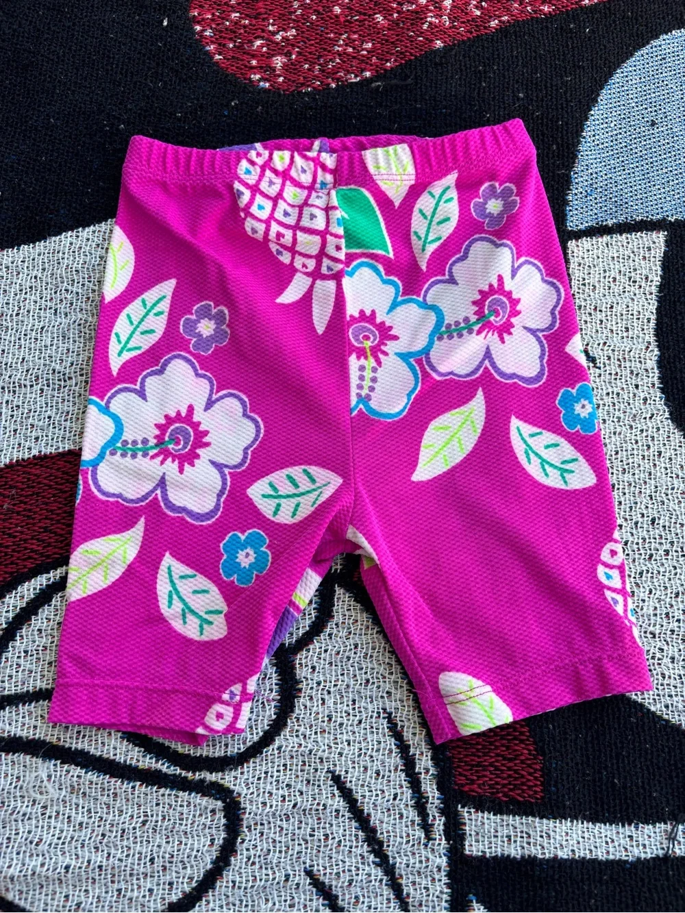 VINTAGE GYMBOREE PINK HAWAIIAN PRINT BEACH SHORTS SIZE MEDIUM GIRLS 3/4T RARE
